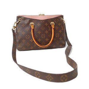 Louis Vuitton Leather Pallas Brown Monogram Bag